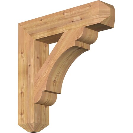 Olympic Craftsman Smooth Bracket, Western Red Cedar, 5 1/2W X 28D X 28H